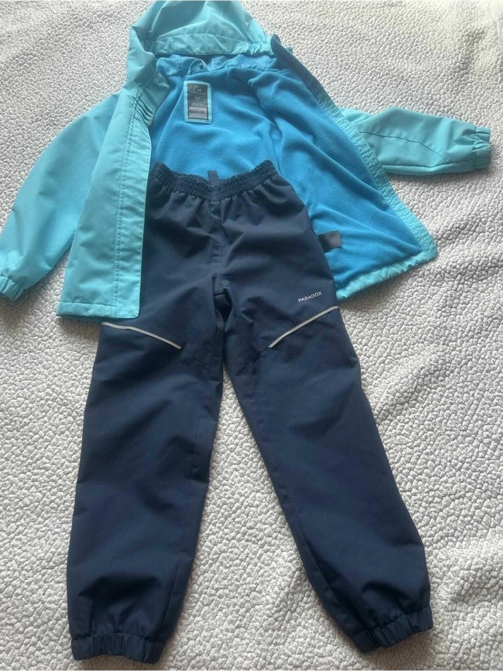 Paradox Kids 2-Piece Rain Suit – Waterproof Fleece-Lined Jacket & Splash Pants S